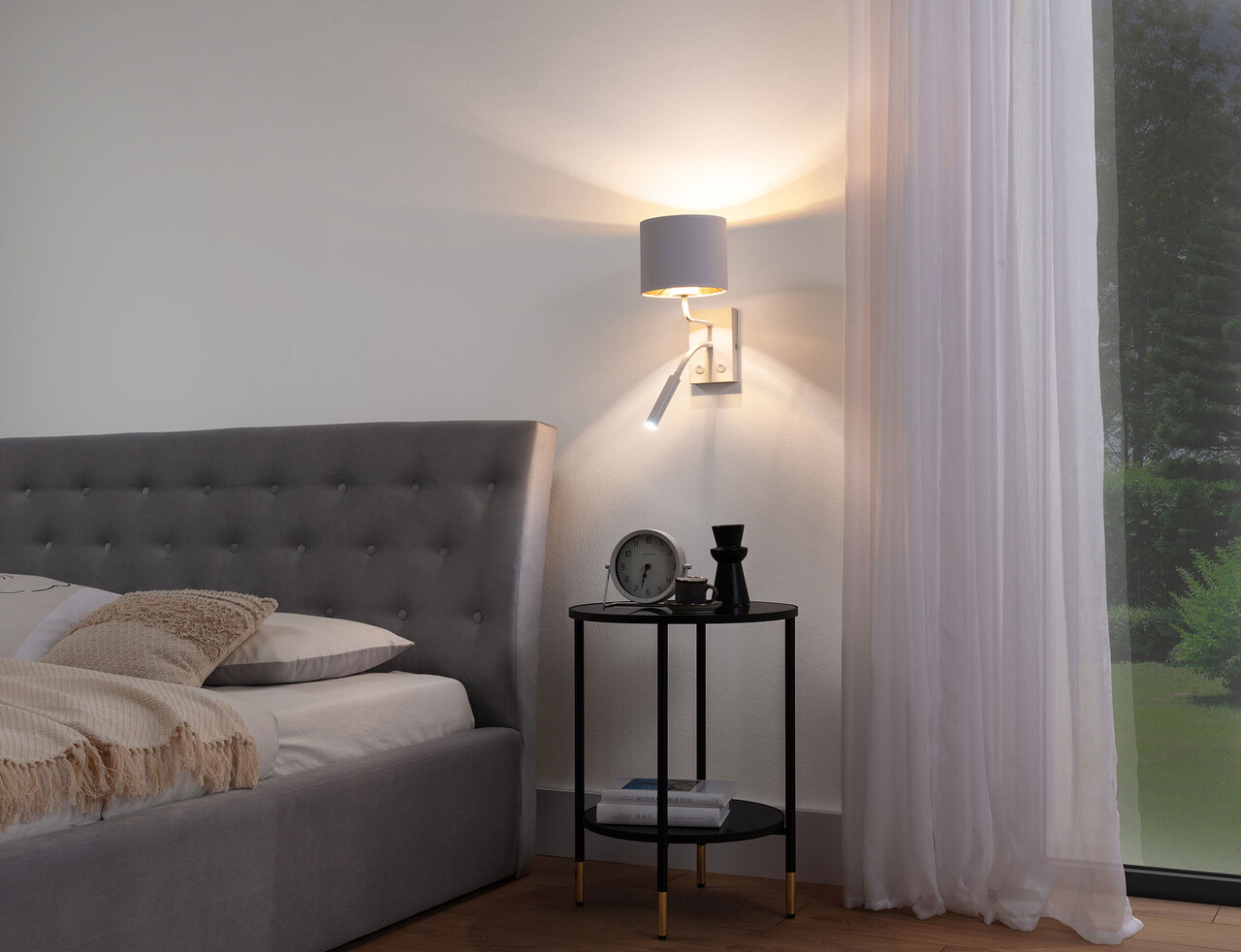 Aplica de perete ELTAP, LA-VES-SC2-WG, Vespillo, 26x18x38 cm, 1xE27, 1xG9, 15W/8W, otel/PVC, alb/auriu - imagine 6